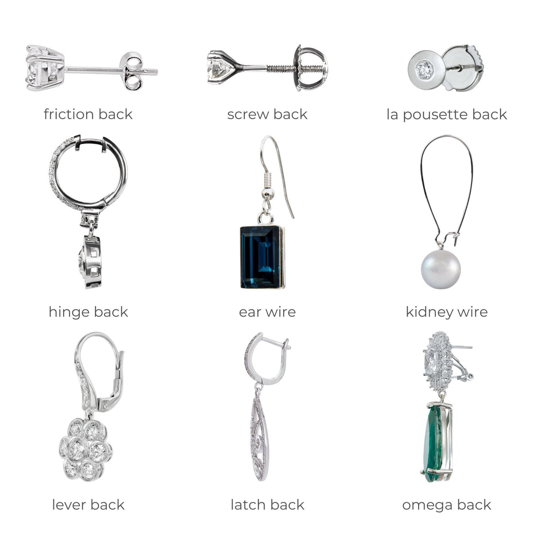 What are the different types of earring backs and their pros and cons?