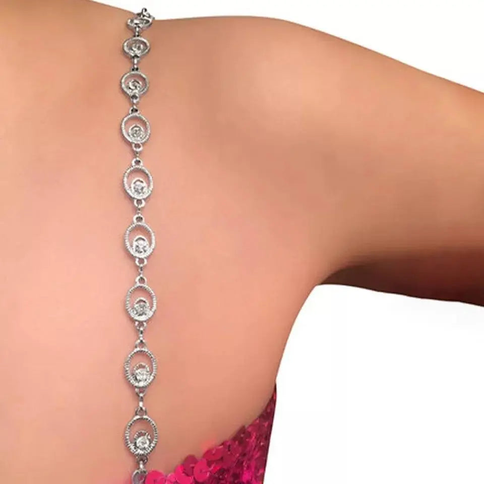 1 Pair, 2pc Shoulder Strap Rhinestones Body Chain for Women Bohemian Shoulder Chain Necklace Jewelry for Party Wedding Summer Beach JettsJewelers