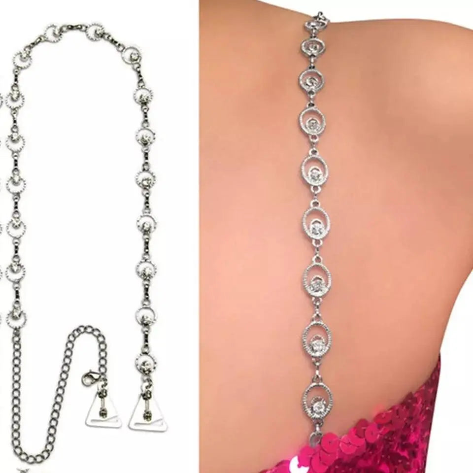 1 Pair, 2pc Shoulder Strap Rhinestones Body Chain for Women Bohemian Shoulder Chain Necklace Jewelry for Party Wedding Summer Beach JettsJewelers