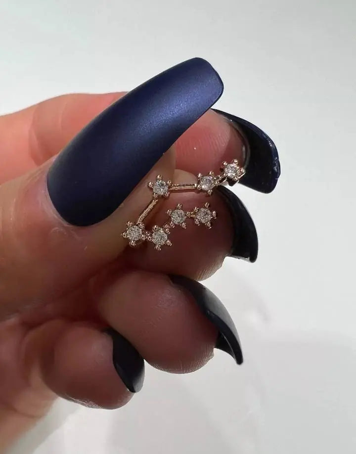 1 pair Constellation Earrings, Cubic Circonia Diamonds, 14k gold filled, CZ, Celestial Zodiac Earrings JettsJewelers