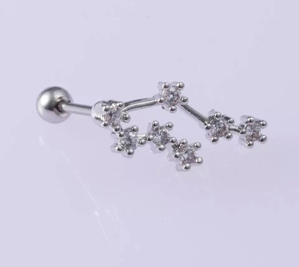 1 pair Constellation Earrings, Cubic Circonia Diamonds, 14k gold filled, CZ, Celestial Zodiac Earrings JettsJewelers