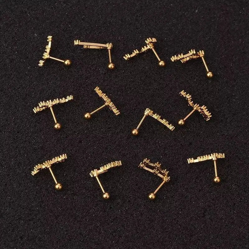 1 pair Constellation Earrings, Cubic Circonia Diamonds, 14k gold filled, CZ, Celestial Zodiac Earrings JettsJewelers