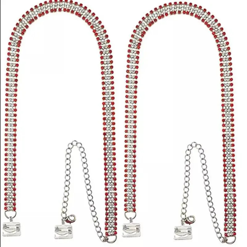 1 pc, 2pc Shoulder Strap Red Rhinestones Body Chain for Women Bohemian Shoulder Chain Necklace Jewelry for Party Wedding Summer Beach JettsJewelers