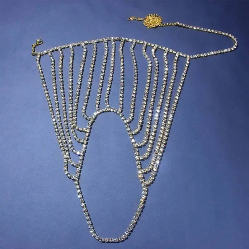 1 pc, Shoulder Jewelry Rhinestones Body Chain for Women Bohemian Shoulder Chain Necklace Jewelry for Party Wedding Summer Beach JettsJewelers