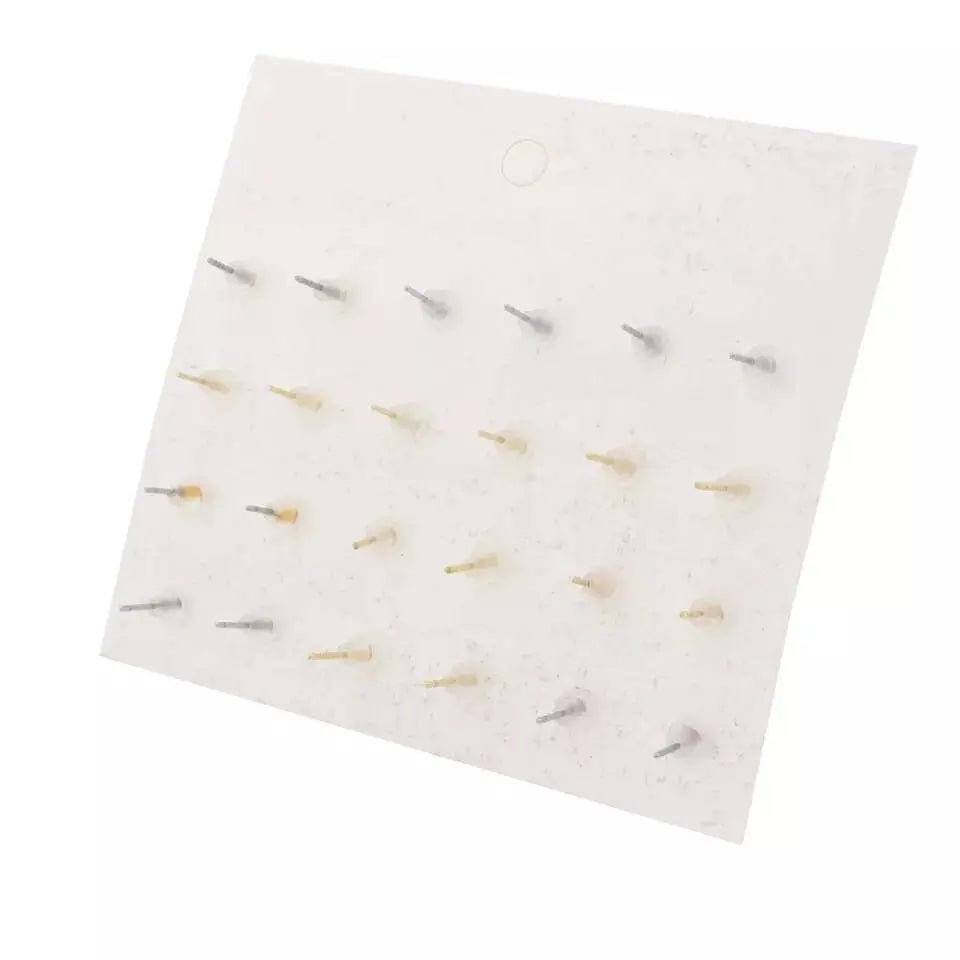 12 Pairs Stud Set Earrings for Women, Diverse Gold and Silver Hypoallergenic Fashion Jewelry for Special Moments Christmas - JettsJewelers