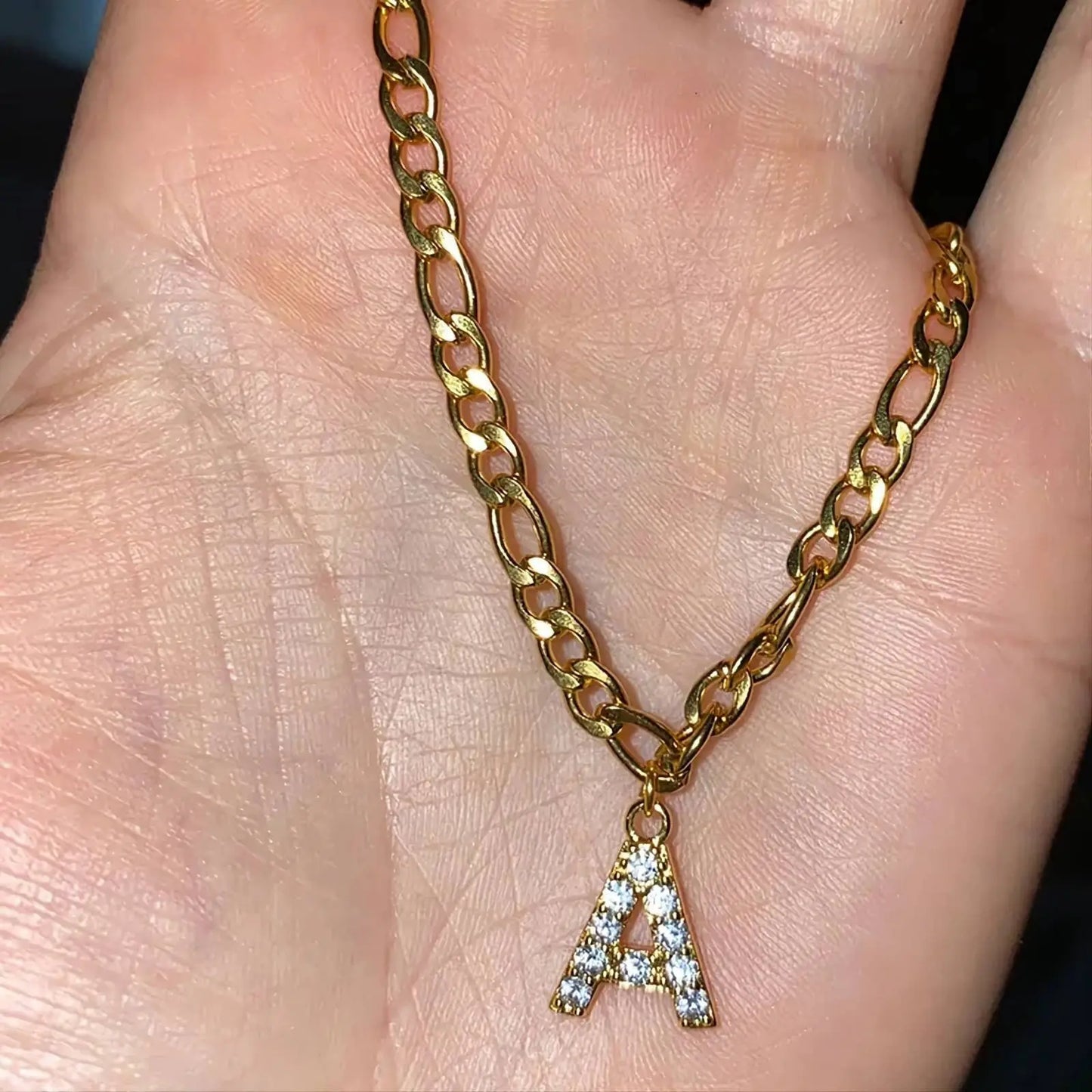 14K Gold Plated Dainty Initial Ankle Bracelets Handmade Cuban Chain Letter Anklet, Gift, A-Z Alphabet Letter Initial Anklets Personalized JettsJewelers