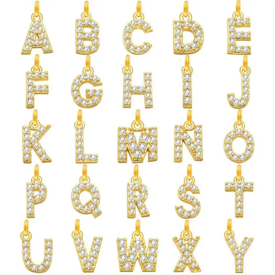 14K Gold Plated Dainty Initial Ankle Bracelets Handmade Cuban Chain Letter Anklet, Gift, A-Z Alphabet Letter Initial Anklets Personalized JettsJewelers