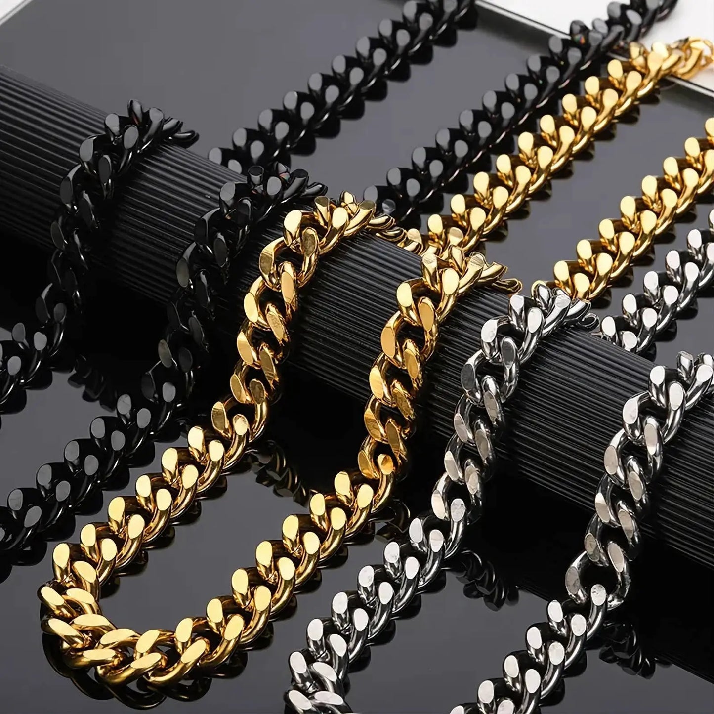 14k Gold Cuban Link Necklace, 3mm/5mm/7mm/9mm/11mm Mens Gift, Gift for Dad, Wife Husband, Stainless Steel Necklace , Silver, Gold Necklace JettsJewelers