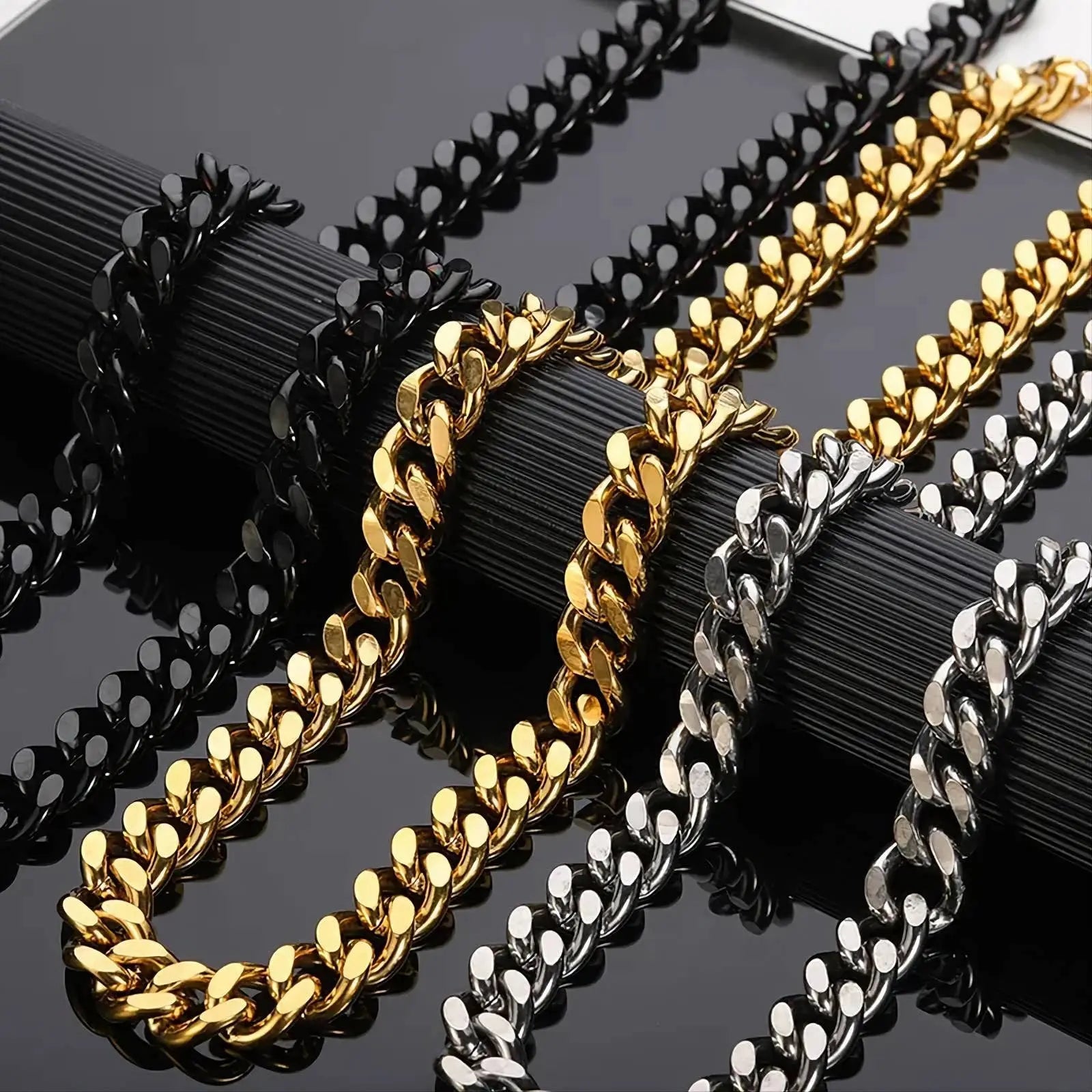 14k Gold Cuban Link Necklace, 3mm/5mm/7mm/9mm/11mm Mens Gift, Gift for Dad, Wife Husband, Stainless Steel Necklace , Silver, Gold Necklace JettsJewelers