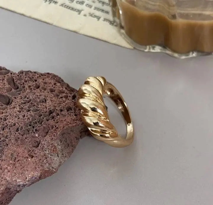 14k Gold Plated Chunky Croissant Dome Rings | Gold Rings for Women - JettsJewelers
