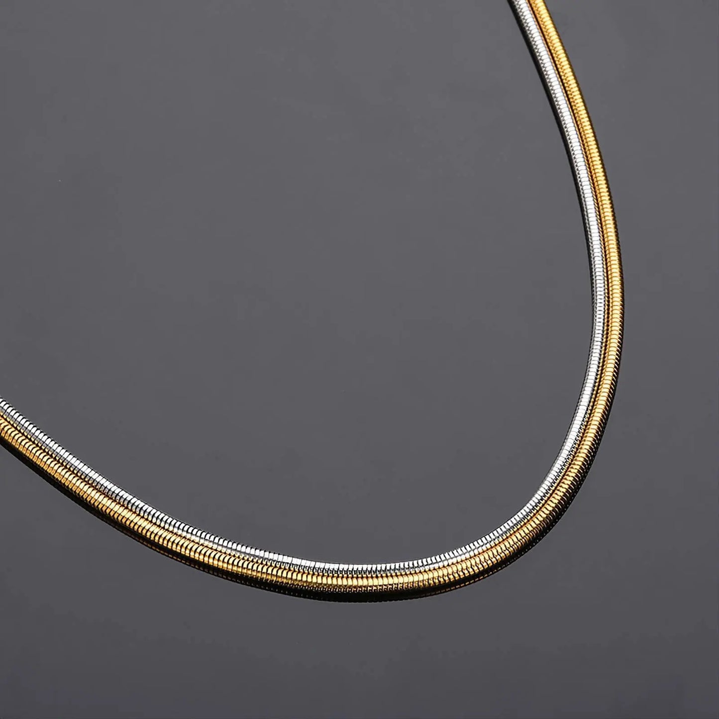 14k Gold Snake Necklace, 1mm/2mm/3.2mm/4mm Mens Gift, Gift for Dad, Wife Husband, Stainless Steel Necklace , Silver, Gold Snake Necklace JettsJewelers