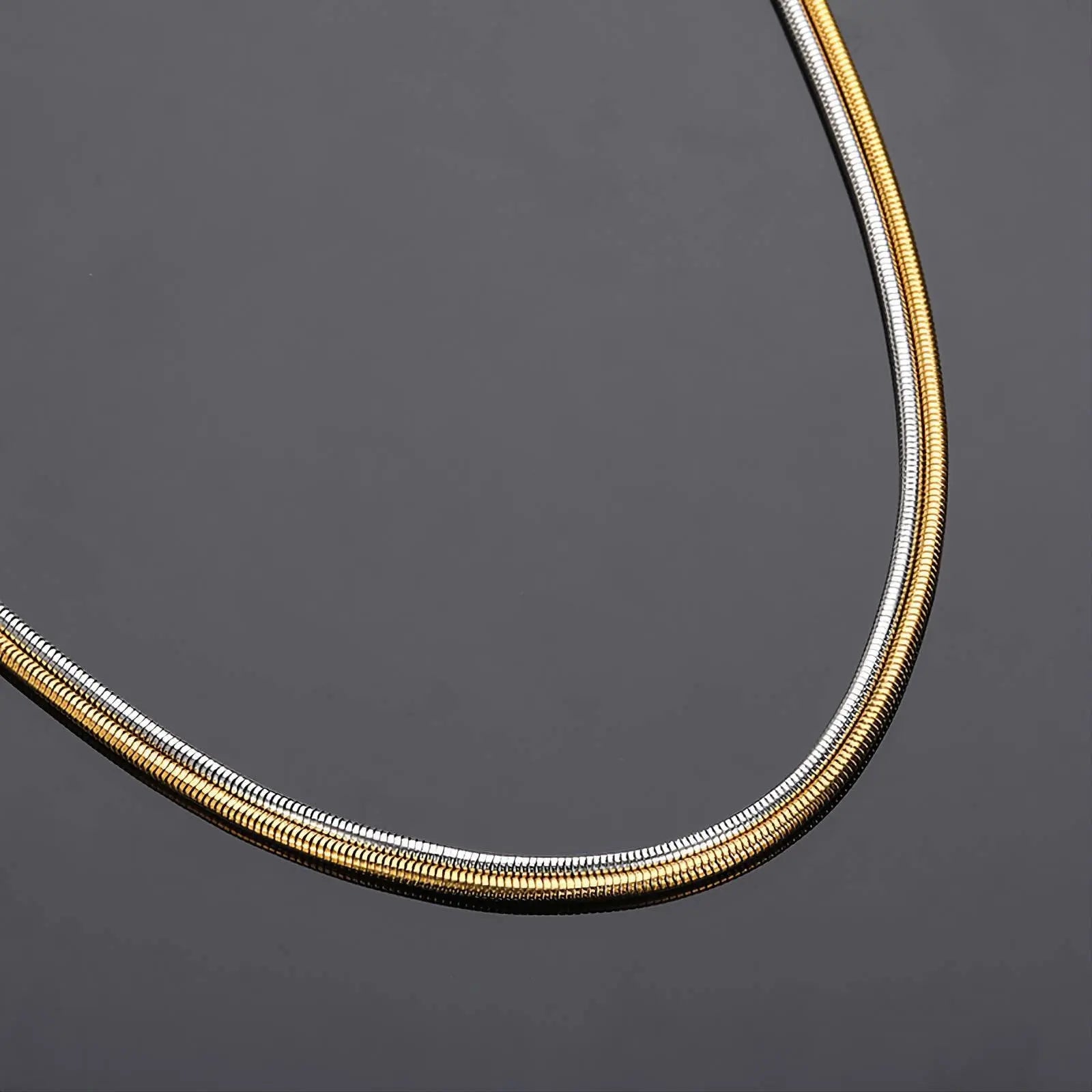 14k Gold Snake Necklace, 1mm/2mm/3.2mm/4mm Mens Gift, Gift for Dad, Wife Husband, Stainless Steel Necklace , Silver, Gold Snake Necklace JettsJewelers