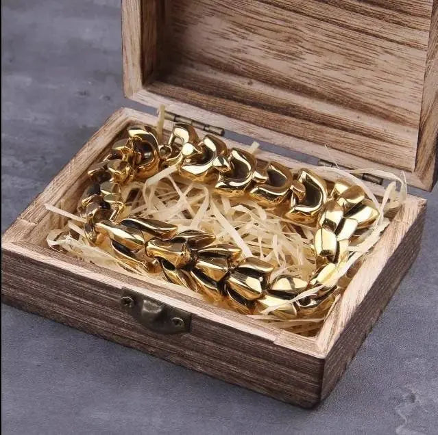 14mm Viking Serpent Dragon Ouroboros Jewelry Stainless Steel Head Bracelet Men Mouth Punk Bracelet Motorcycle Jewelry JettsJewelers