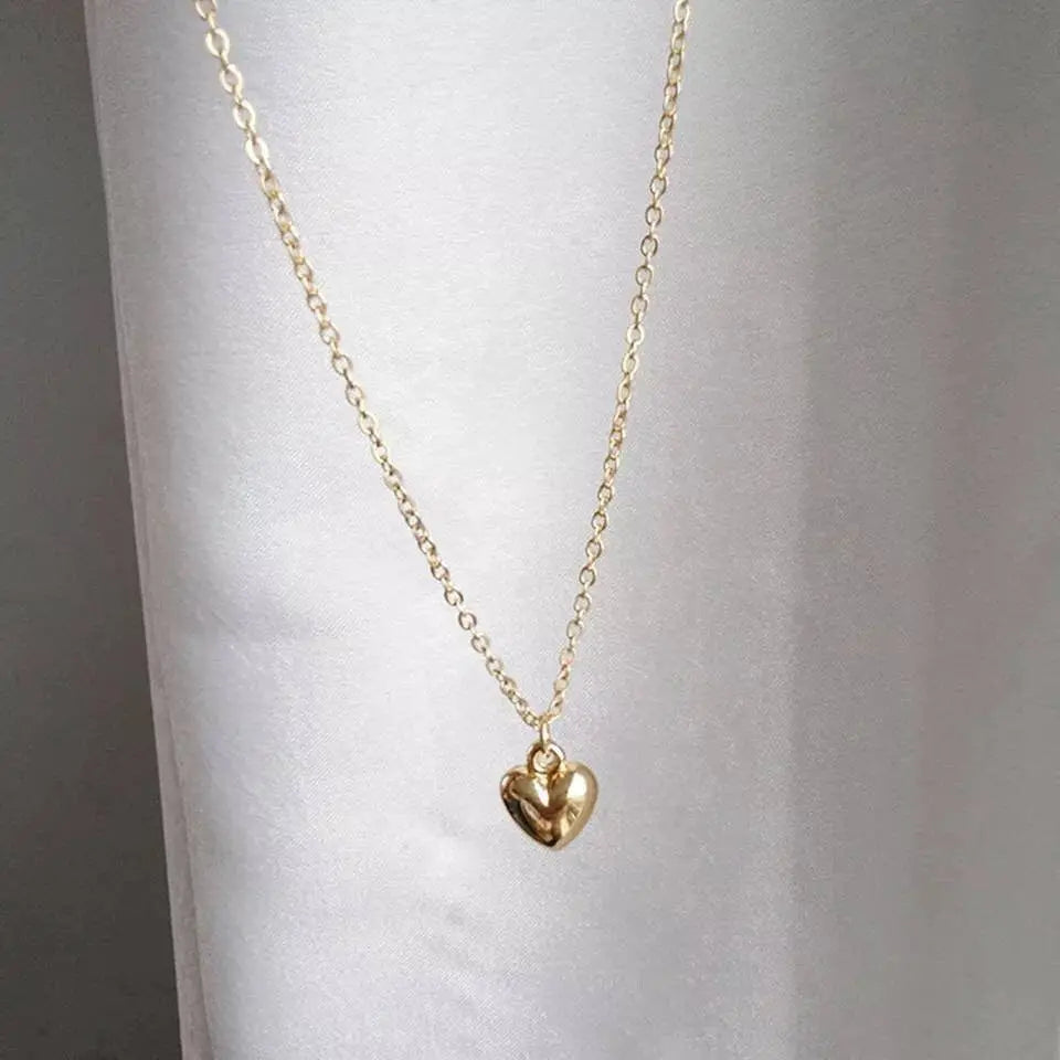 18K Gold Heart Pendant Necklace for Women Stainless Steel Gold Plated JettsJewelers