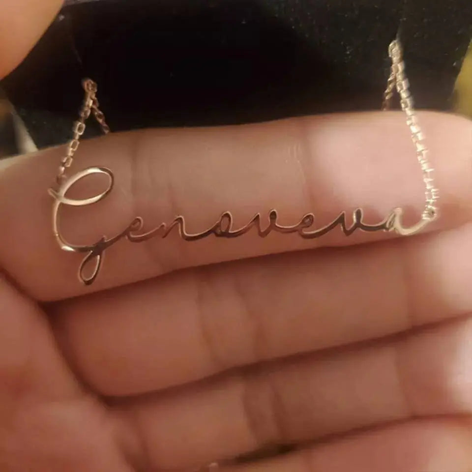 18K Gold Personalized Name Pendant Necklace for Women Stainless Steel Gold Plated Necklace JettsJewelers