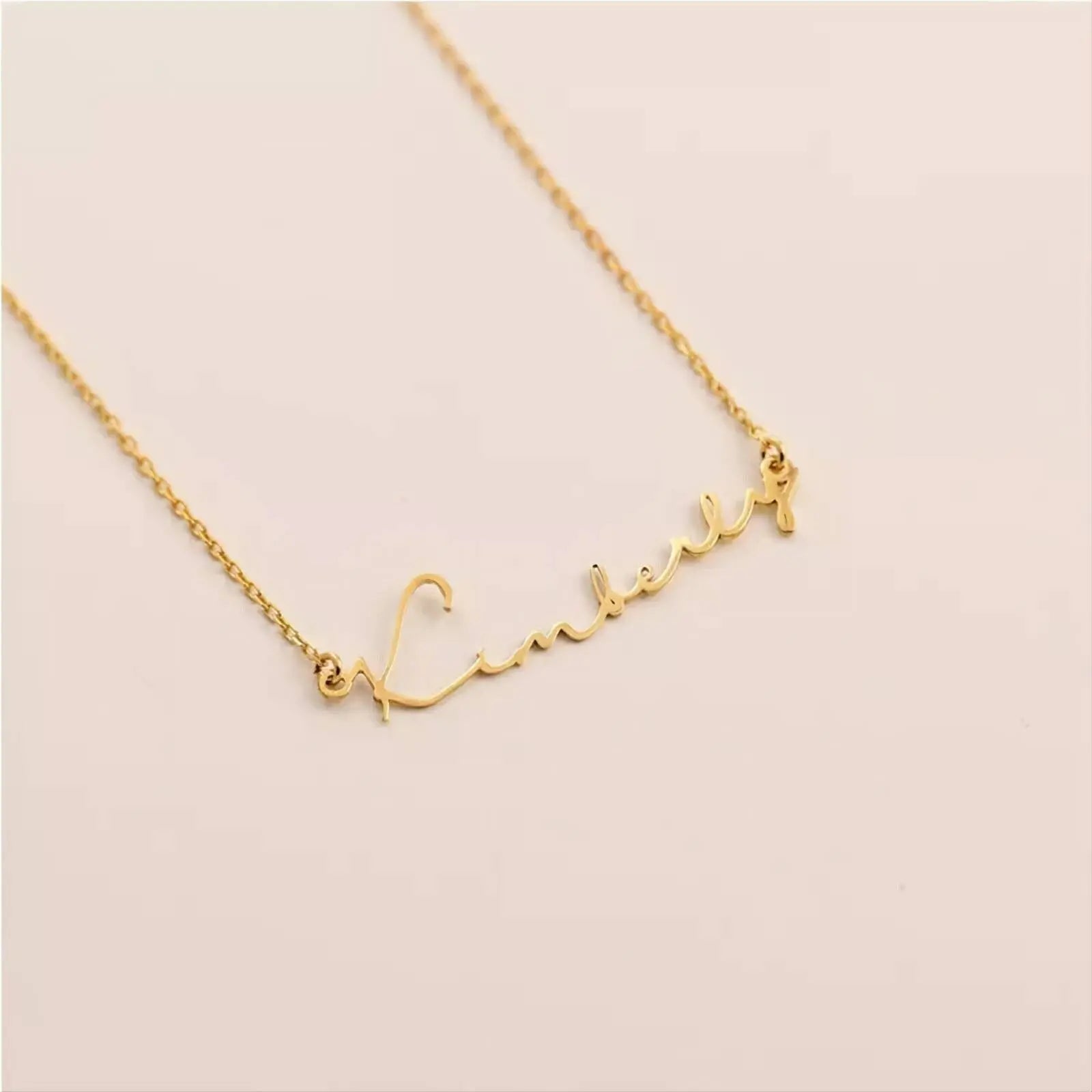 18K Gold Personalized Name Pendant Necklace for Women Stainless Steel Gold Plated Necklace JettsJewelers