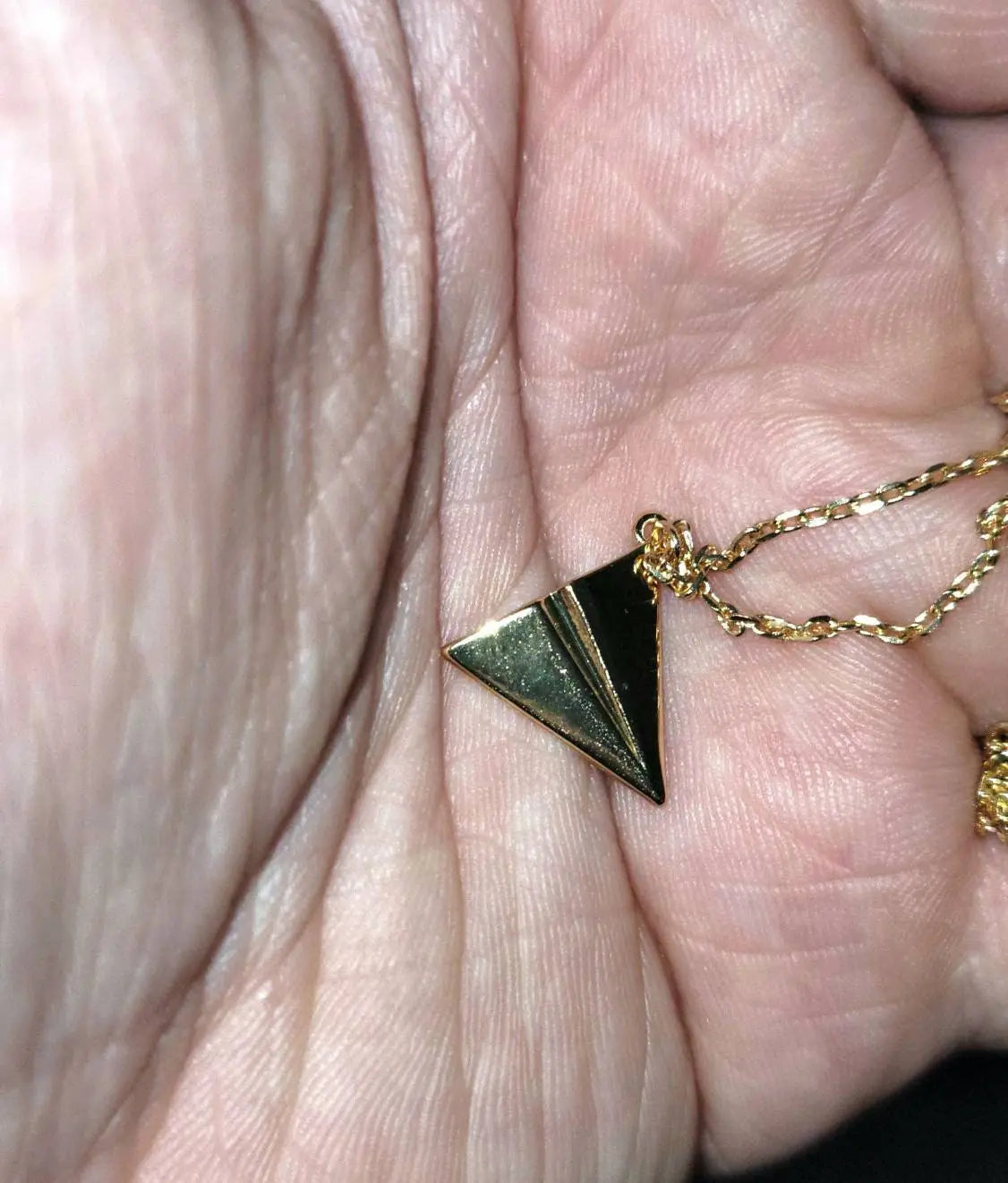 18K Gold Plated Minimalist Paper Boat and Plane Pendant Necklace Clavicle for Women Stainless Steel Gold Plated JettsJewelers