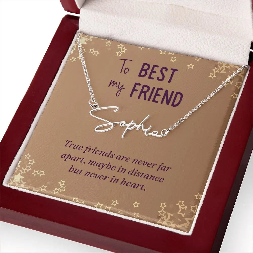 18K Yellow Gold Signature Style Name Necklace Pendant Necklace for Women Stainless Steel Gold Plated Necklace Custom Name Necklace JettsJewelers