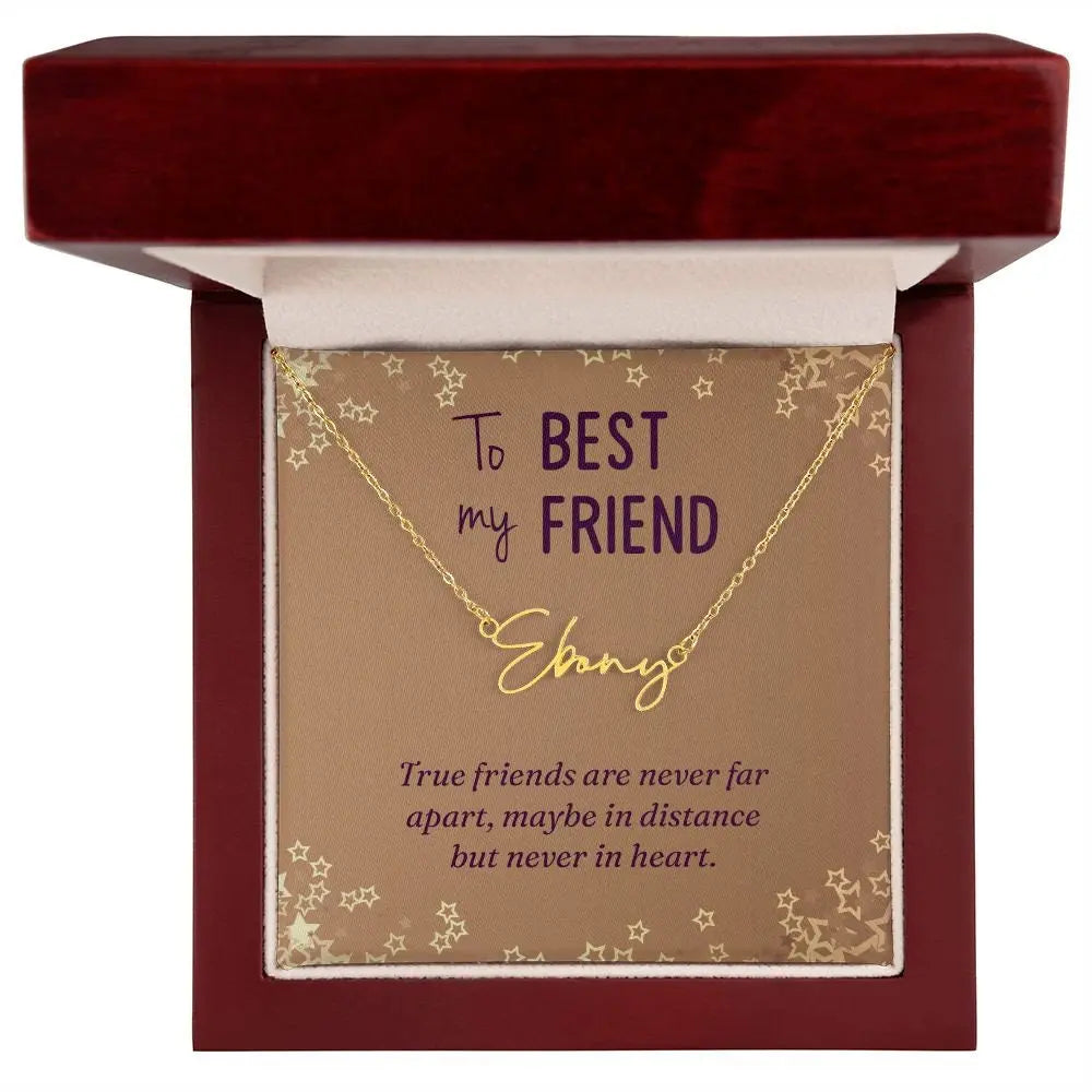 18K Yellow Gold Signature Style Name Necklace Pendant Necklace for Women Stainless Steel Gold Plated Necklace Custom Name Necklace JettsJewelers