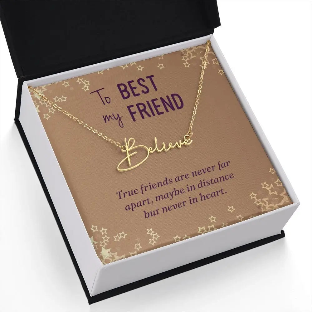 18K Yellow Gold Signature Style Name Necklace Pendant Necklace for Women Stainless Steel Gold Plated Necklace Custom Name Necklace JettsJewelers