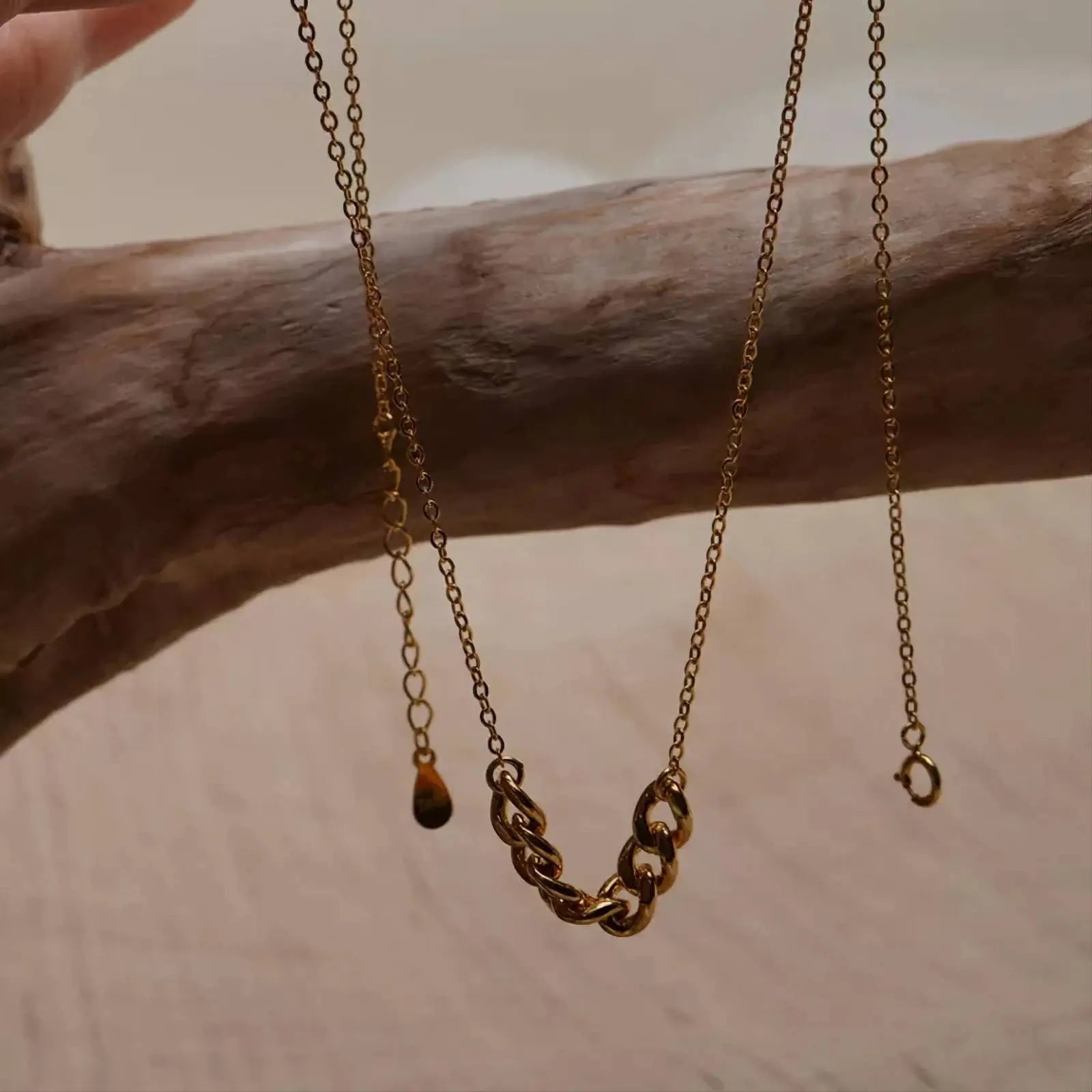 18k Gold Plated Curb Link Necklace JettsJewelers