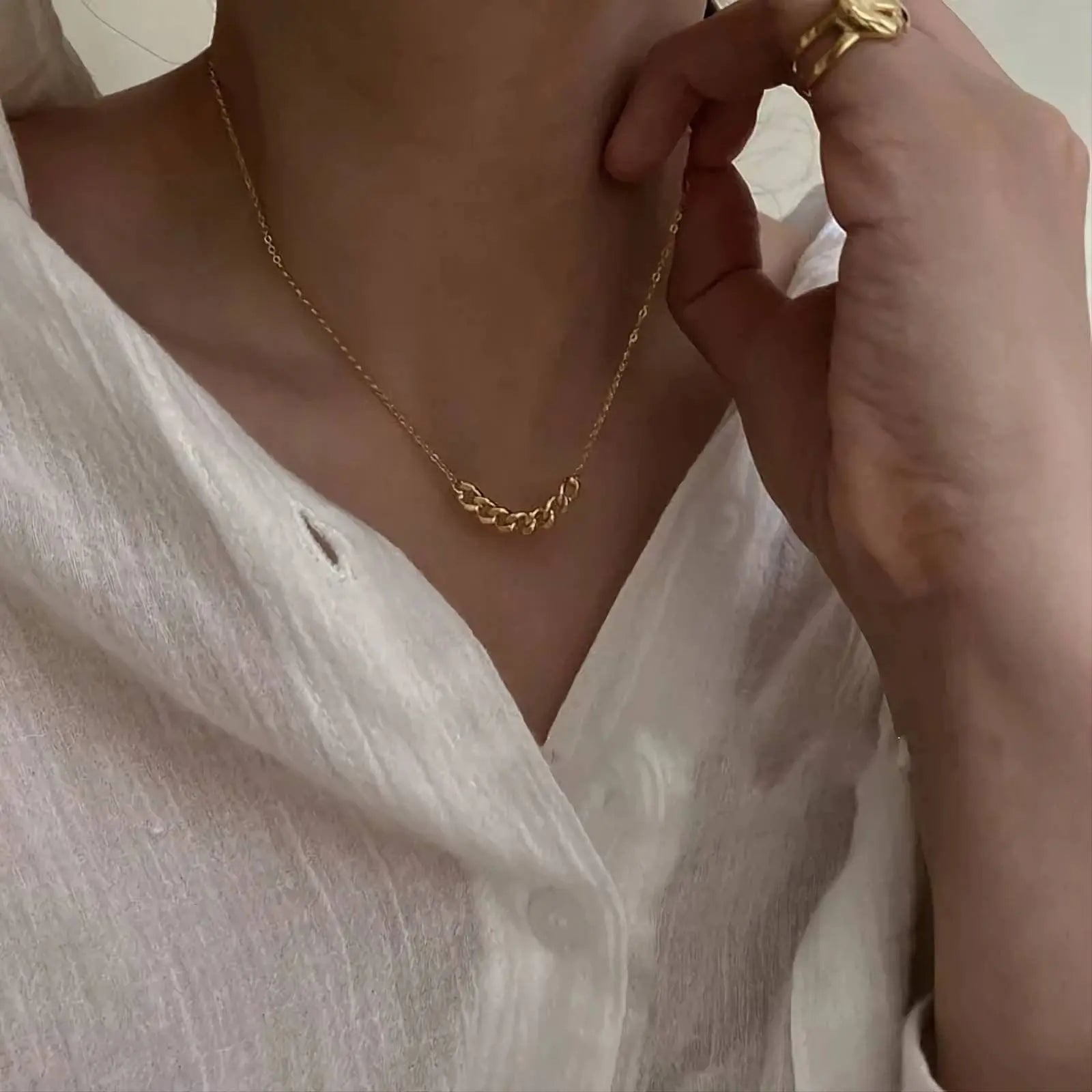 18k Gold Plated Curb Link Necklace JettsJewelers