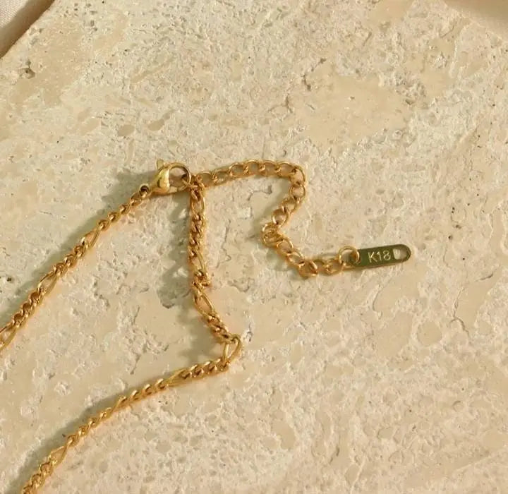 18k Gold Spring Green Amazonite Natural Stone Pendant Necklace (20'' Stainless Steel Chain), Retro Elegant Temperament Style Necklace - JettsJewelers