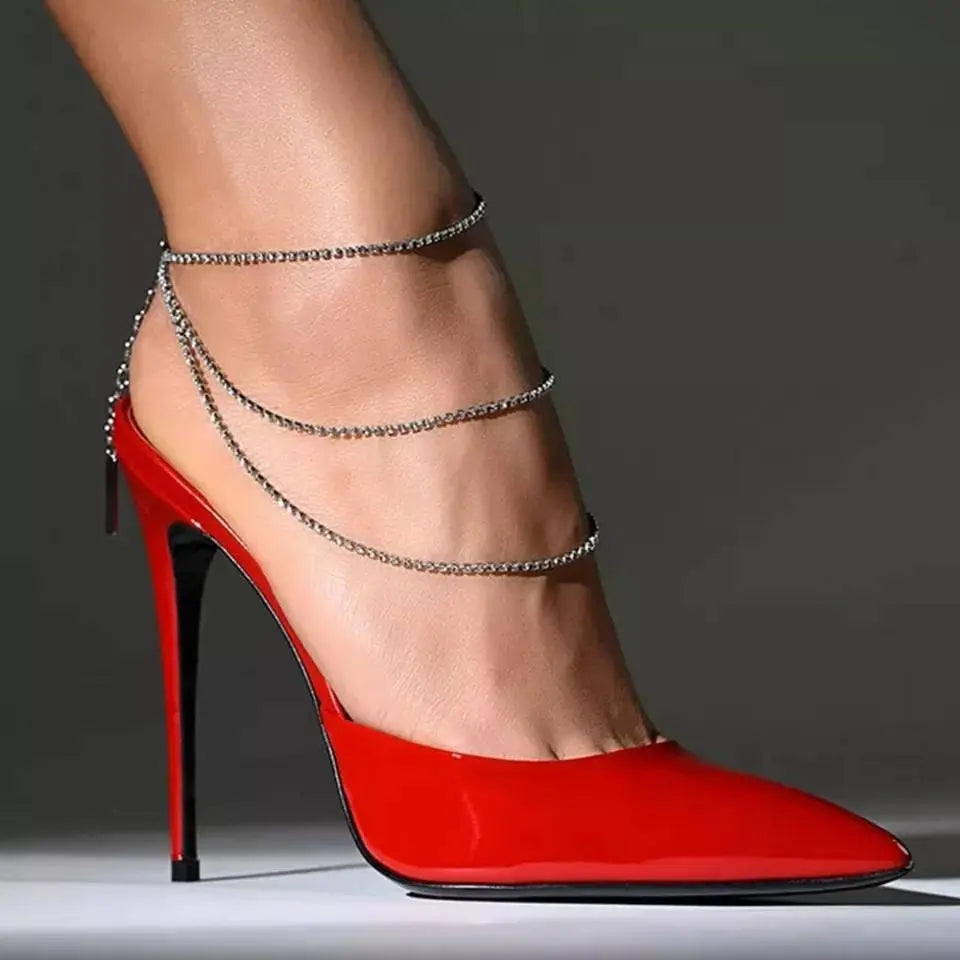 1pc Multi-layered Anklet, Custom Ankle Bracelet, Cubic Zirconia Anklet, Leg Gold Chain, Anklebone Beauty, Silver Gold JettsJewelers