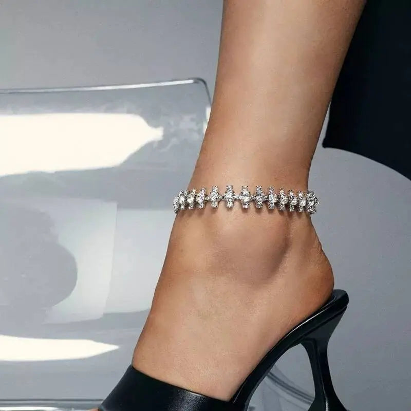 1pc Rhinestone Anklet Chain Bracelet Boho High Heel Anklet JettsJewelers