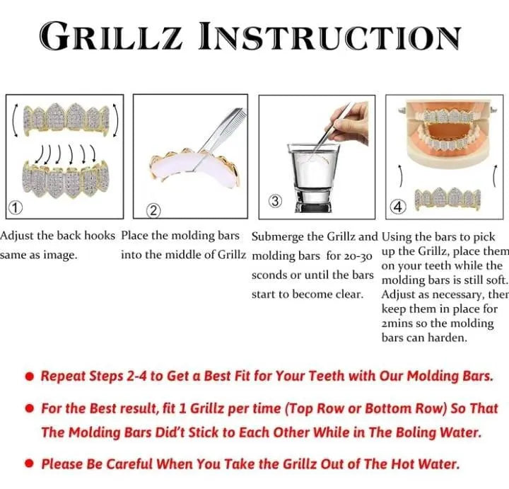 2pc Silicone Grill Mold Bars for Fitting Grillz Teeth JettsJewelers