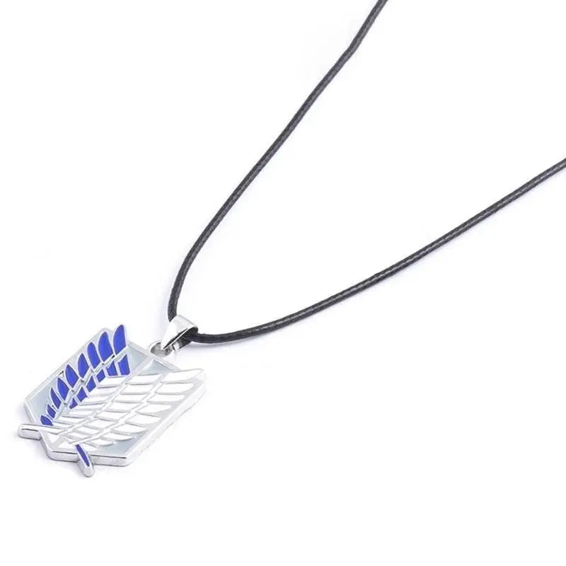 2pc Wings Of Urgent Freedom Scout Legion, Stationery Squad Pendant Anime Jewelry Attack On Titan Necklace Keychain - JettsJewelers