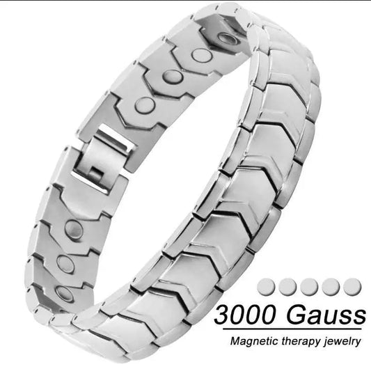 316L Stainless Steel Therapy Link Bracelet for Men And Women, Pain Relief for Arthritis and Carpal Tunnel - Magnetic Bracelets JettsJewelers