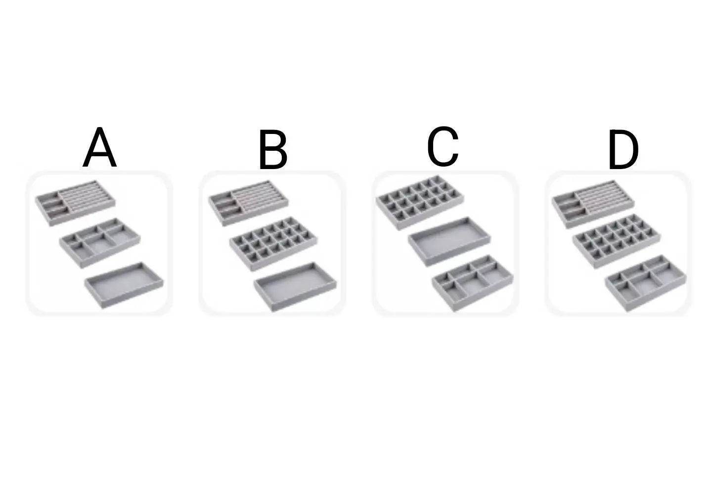 3pc Stackable Velvet Jewelry Trays Organizer, Jewelry Storage Display Trays for Drawer, Earring Necklace Bracelet Ring Organizer JettsJewelers