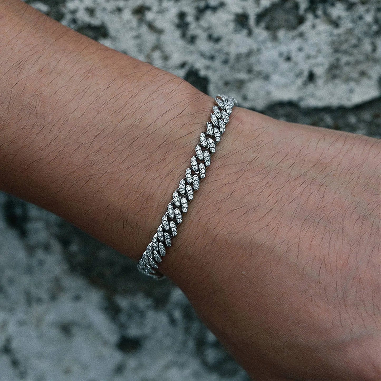 6/8mm Iced Out Chain Cuban Link Diamond Chain Bracelet 18k Gold/White/Rose Gold Plated Miami Bling Drip Chains and Bracelets JettsJewelers