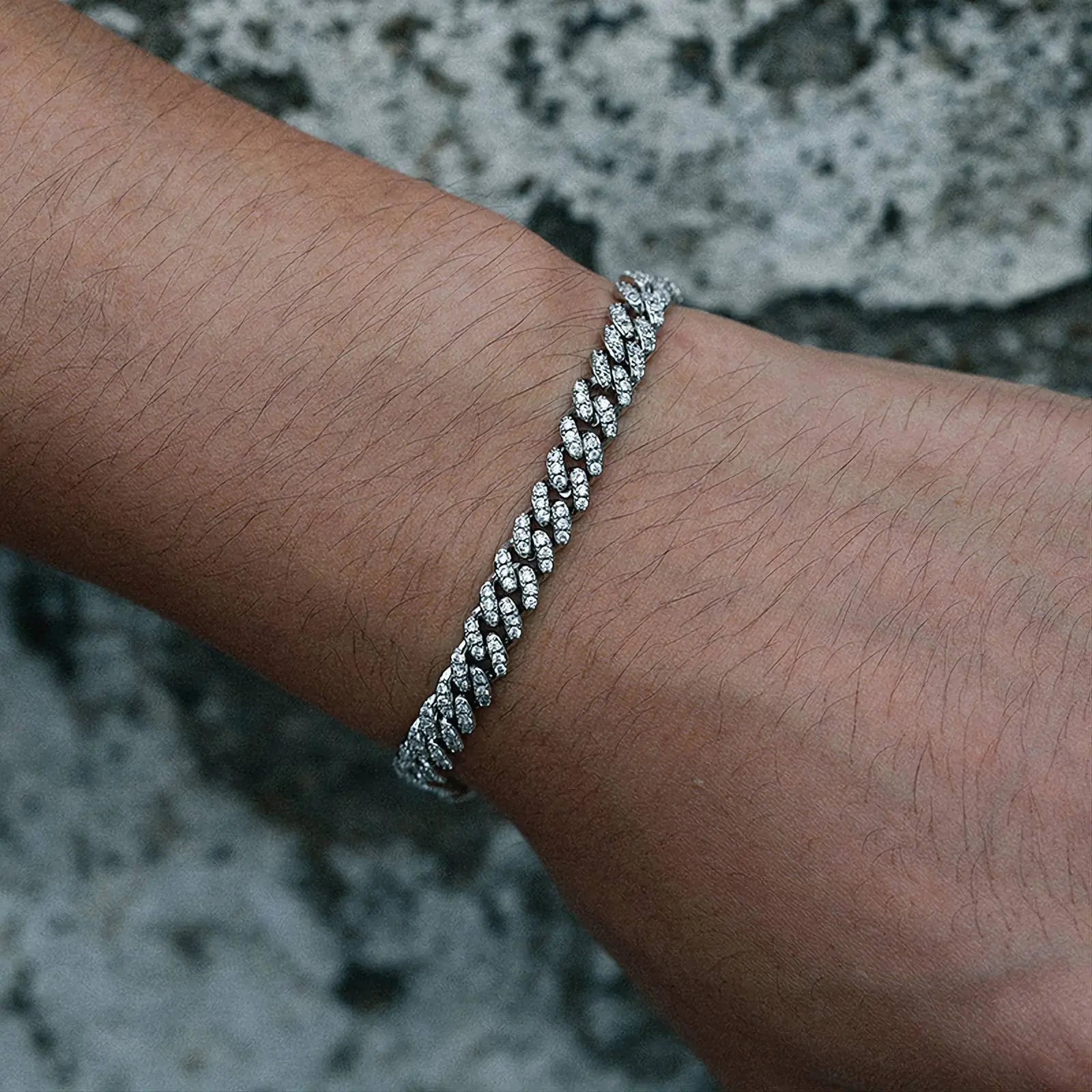 6/8mm Iced Out Chain Cuban Link Diamond Chain Bracelet 18k Gold/White/Rose Gold Plated Miami Bling Drip Chains and Bracelets JettsJewelers