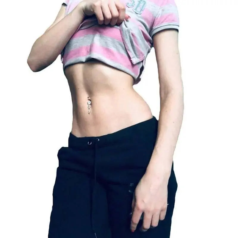 6 pc Silver Flower Belly Ring, Belly Dancing jewelry, surgical steel Dangle, Gift for her, Sexy Belly Ring JettsJewelers