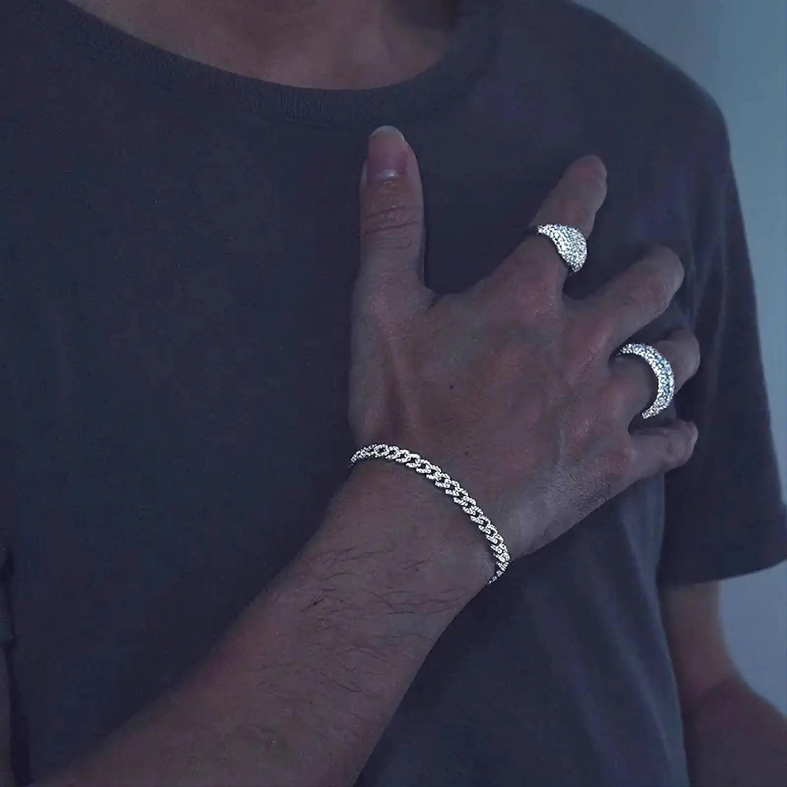 925 Sterling Silver 6mm Moissanite Chain Cuban Link Diamond Chain Bracelet 18k Platinum Plated Miami Bling Drip Chains and Bracelets JettsJewelers