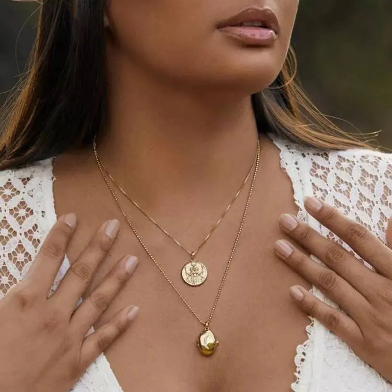 Amazing Women Necklace in 14k Gold | Inspirational Women Pendant Coin Medallion Necklace Athena Cleopatra Godness Joan of Arc Harriet Tubman - JettsJewelers