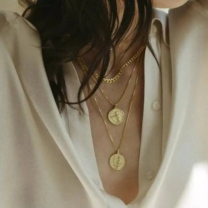 Amazing Women Necklace in 14k Gold | Inspirational Women Pendant Coin Medallion Necklace Athena Cleopatra Godness Joan of Arc Harriet Tubman - JettsJewelers