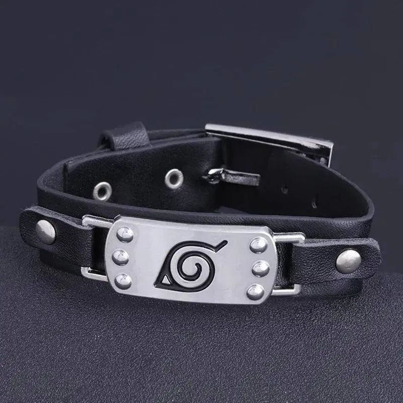 Anime Uzumaki Bracelets Pierrot Attack on Titan Logo Leather Rope Chain Bangles Cosplay Costume Jewelry - JettsJewelers