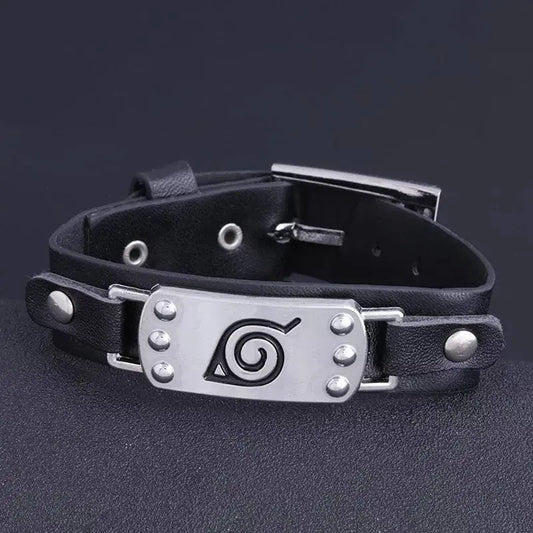 Anime Uzumaki Bracelets Pierrot Attack on Titan Logo Leather Rope Chain Bangles Cosplay Costume Jewelry - JettsJewelers