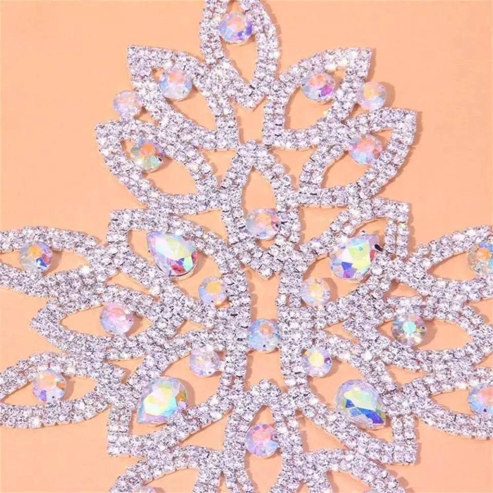 Bra Bikini Set Crystal Tassel Body Chains Belly Dance Skirts Rhinestones Boho Rhinestone Statement Chest Chain Shiny Crystal Body Jewelry - JettsJewelers
