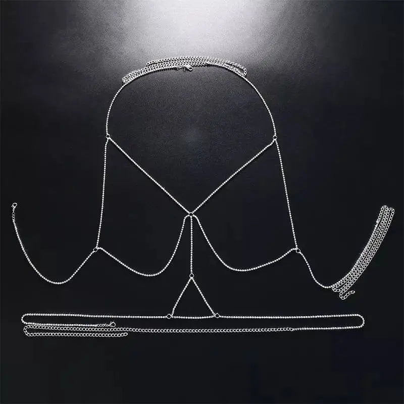 Bra Body Harness Chain for Women Bohemian Tassels Shoulder Chain Necklace Jewelry for Party Wedding Summer Beach JettsJewelers