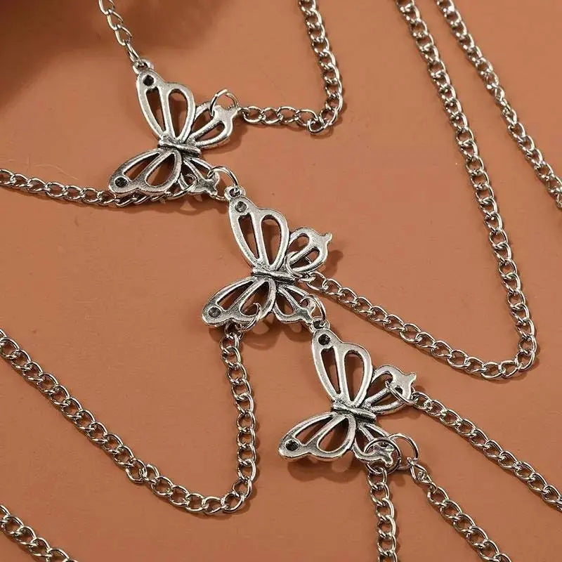 Butterfly Charm Chain Leg Chain Gold and Silver for Women Thigh Chain For Girls Gold Pendant Boho Body Chain for Beach Summer Holiday JettsJewelers