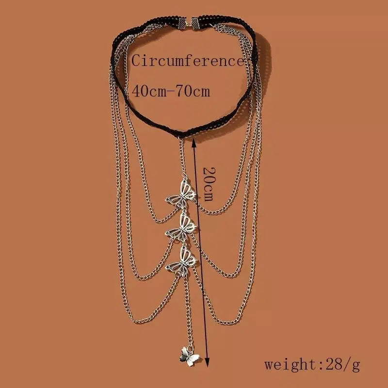 Butterfly Charm Chain Leg Chain Gold and Silver for Women Thigh Chain For Girls Gold Pendant Boho Body Chain for Beach Summer Holiday JettsJewelers