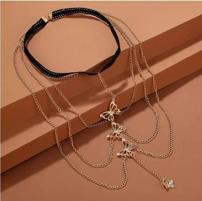 Butterfly Charm Chain Leg Chain Gold and Silver for Women Thigh Chain For Girls Gold Pendant Boho Body Chain for Beach Summer Holiday JettsJewelers