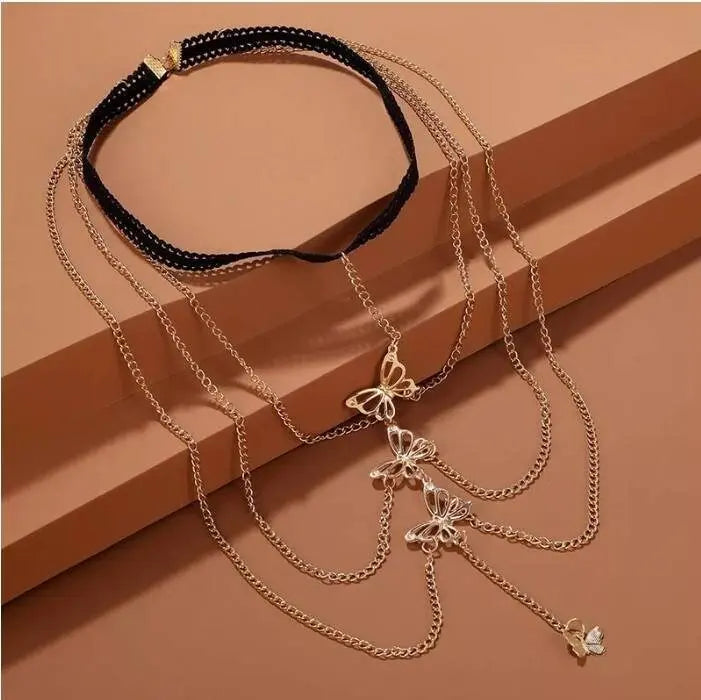 Butterfly Charm Chain Leg Chain Gold and Silver for Women Thigh Chain For Girls Gold Pendant Boho Body Chain for Beach Summer Holiday JettsJewelers