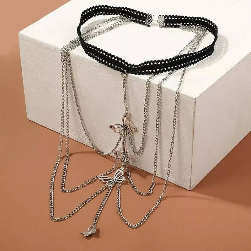 Butterfly Charm Chain Leg Chain Gold and Silver for Women Thigh Chain For Girls Gold Pendant Boho Body Chain for Beach Summer Holiday JettsJewelers