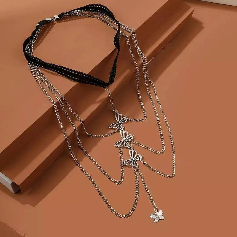 Butterfly Charm Chain Leg Chain Gold and Silver for Women Thigh Chain For Girls Gold Pendant Boho Body Chain for Beach Summer Holiday JettsJewelers