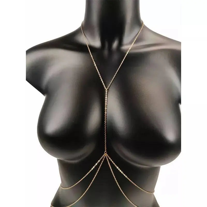 Chain Bra Body Sexy Bikini Silver Gold Beauty Chest Bracket Bras Nightclub and Partying Body Jewelry for Women JettsJewelers